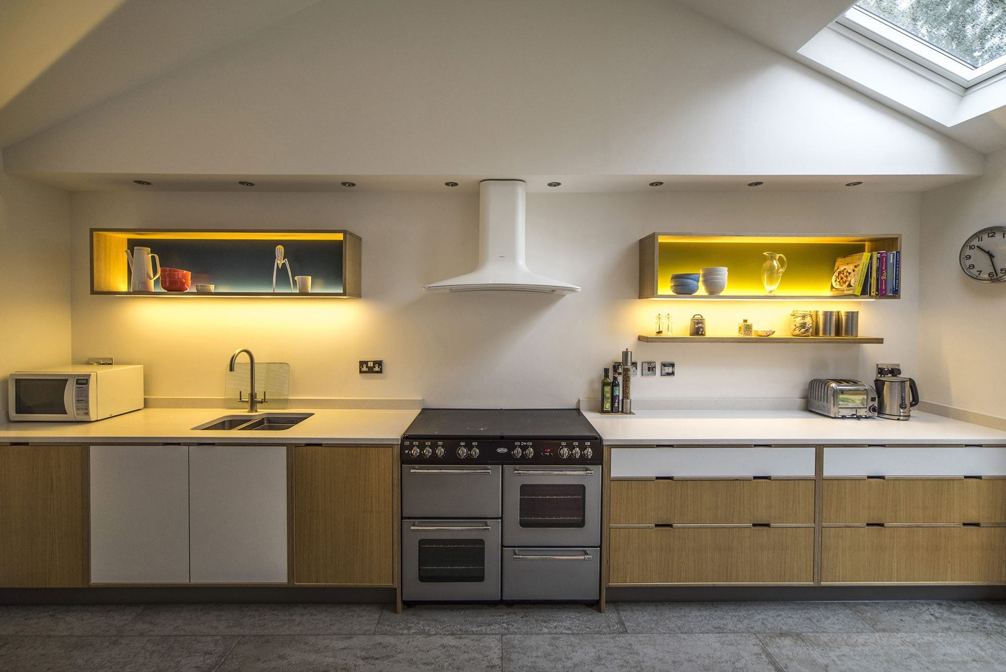 bespoke plywood kitchen from wood and wire