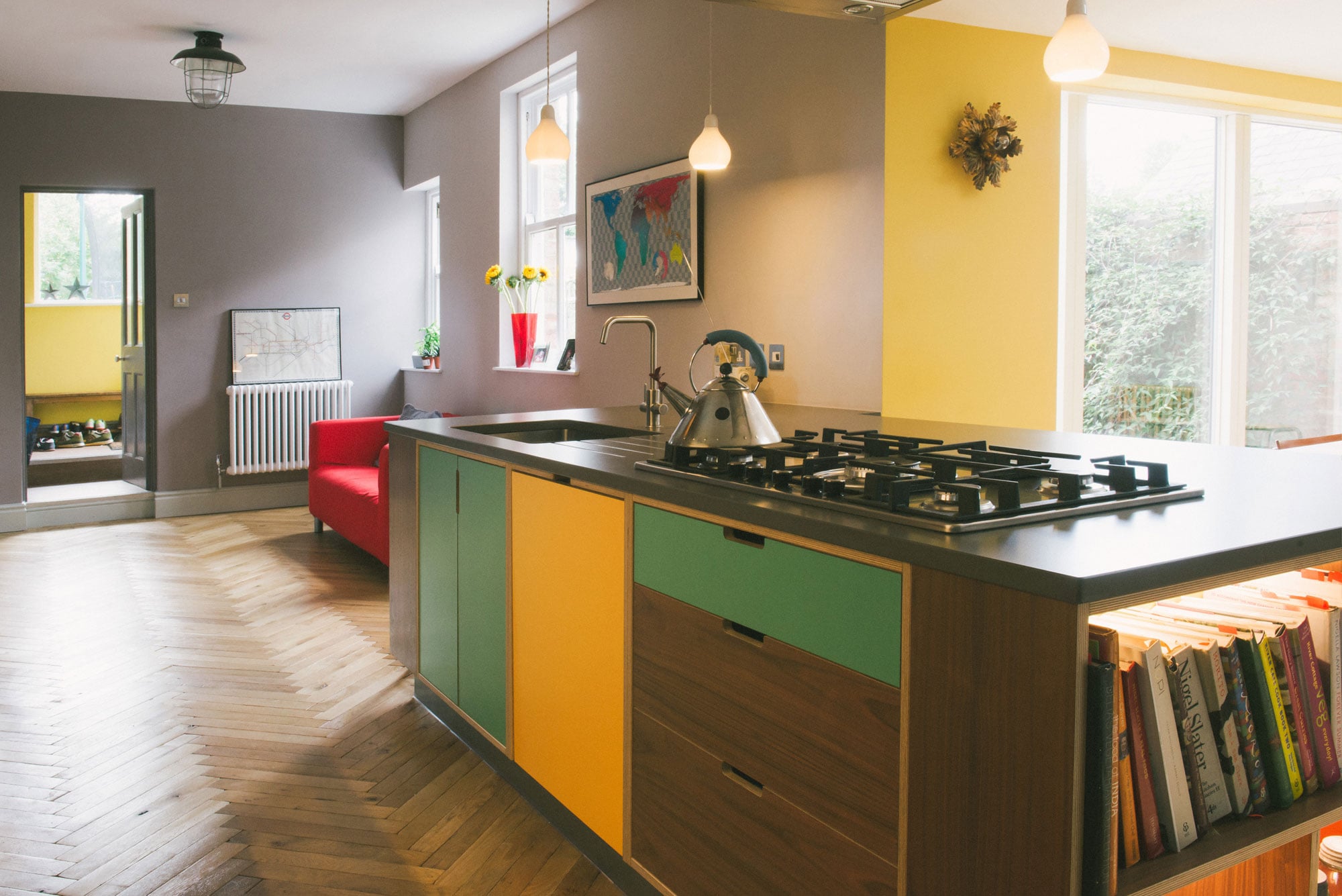 Walnut veneer kitchen
