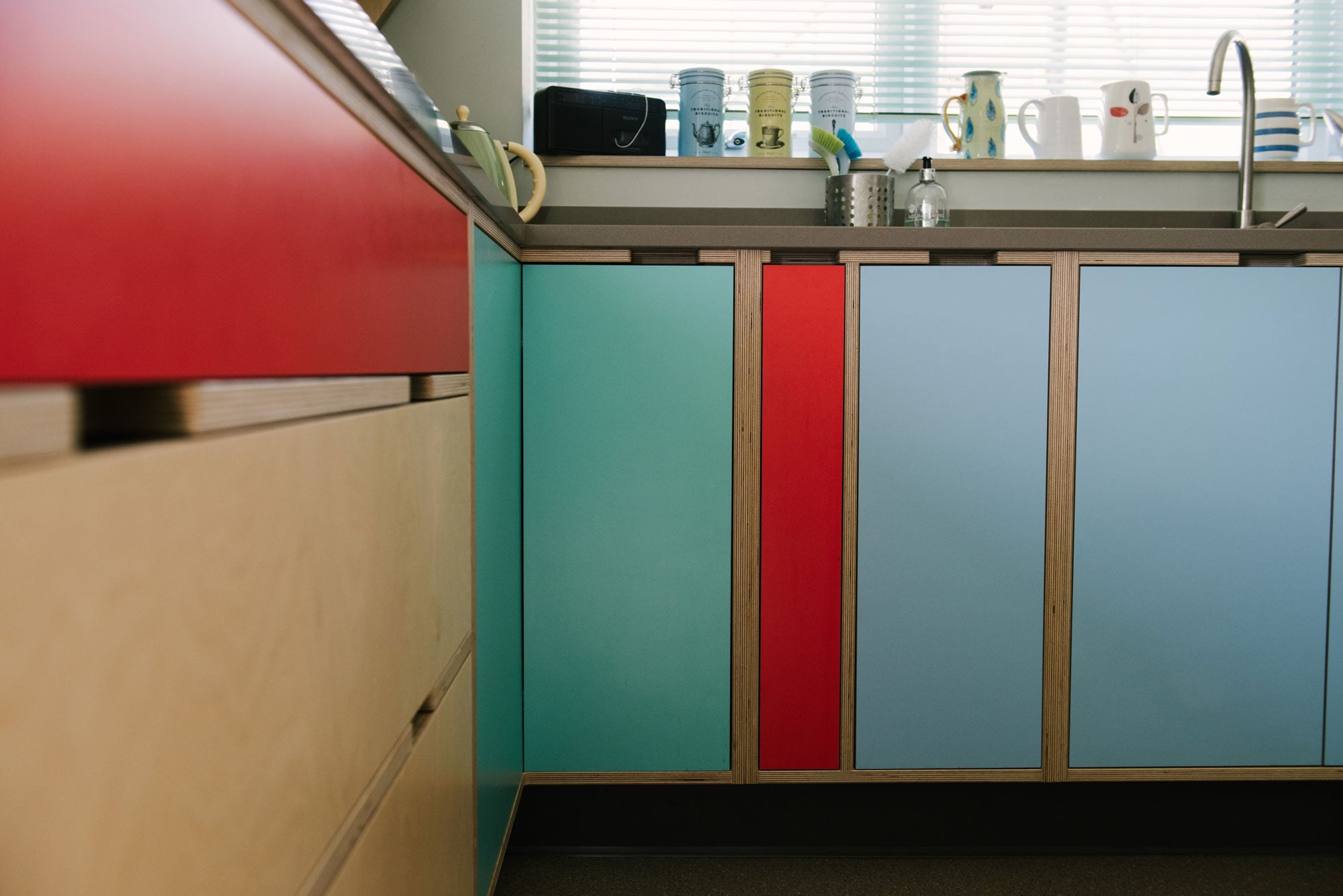 Retro Kitchen - Red and Blue Kitchen