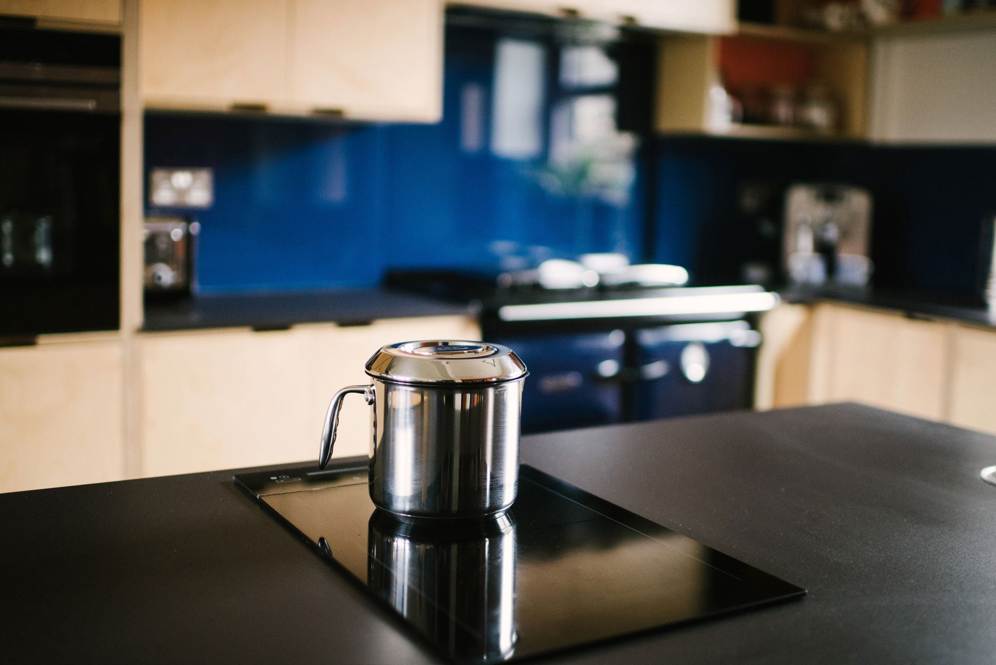 Aga Stainless Steel Cooking Pot on Induction Hob