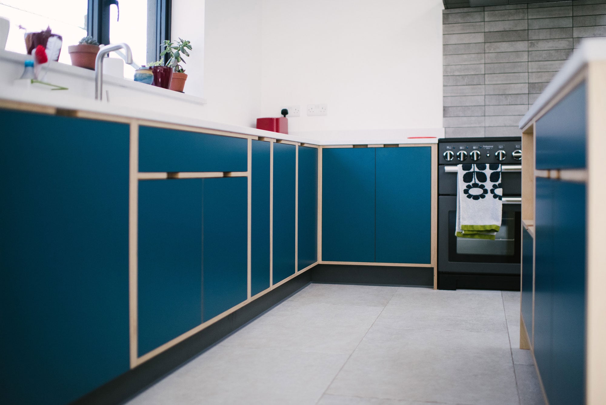 Modern Blue Kitchen Design