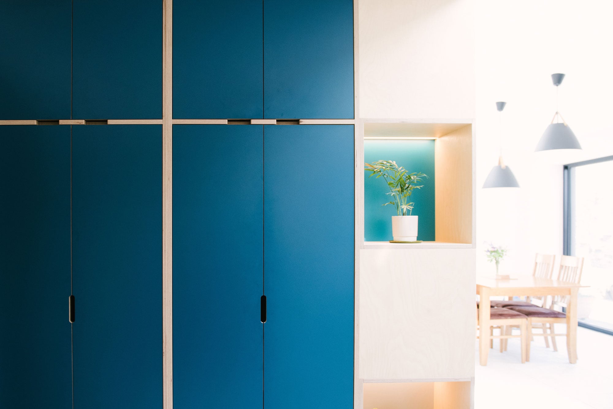 Modern Blue Kitchen Cabinets