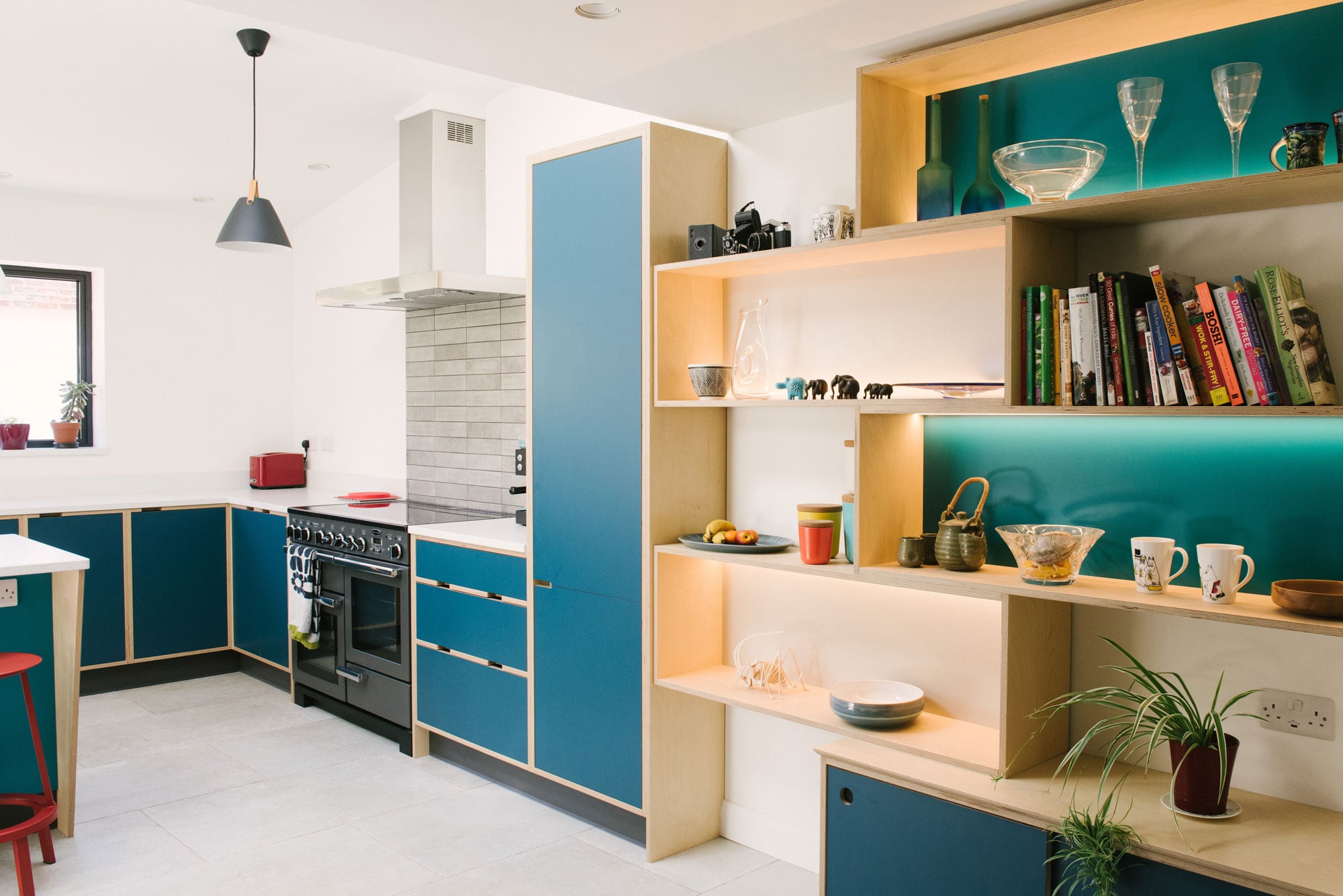 Modern Blue Kitchen Design