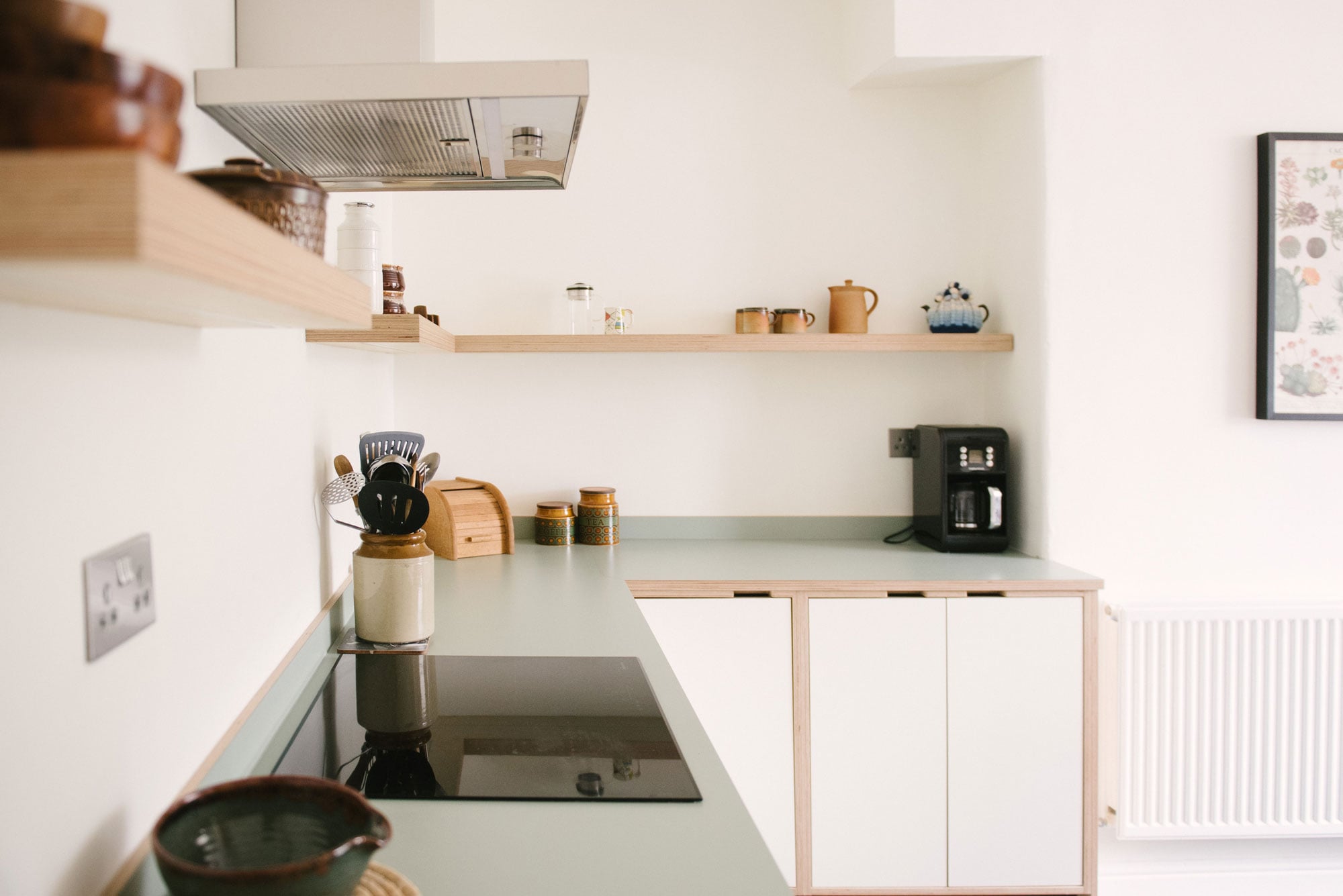 scandi style kitchen with natural colour palette