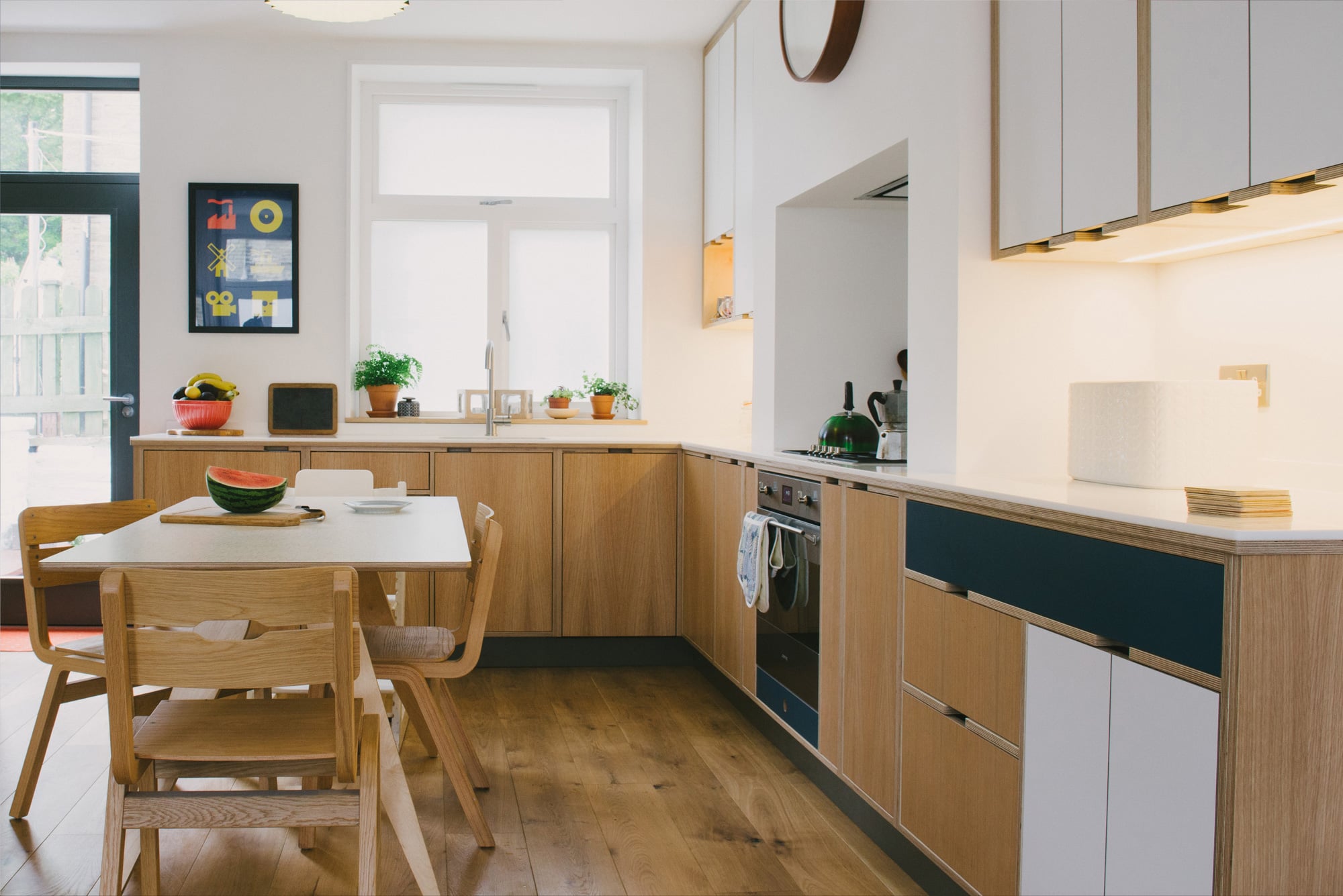 Bespoke plywood kitchen - Oak veneer kitchen