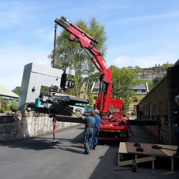 CNC getting delivered to the Wood & Wire workshop