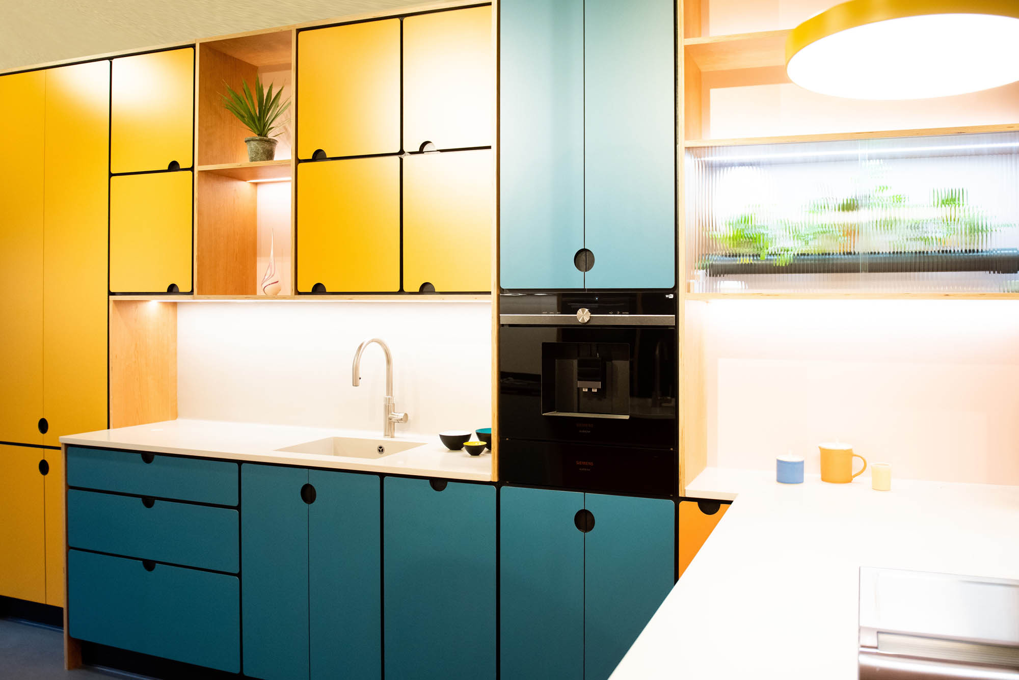 Valchromat Kitchen in yellow and blue colour