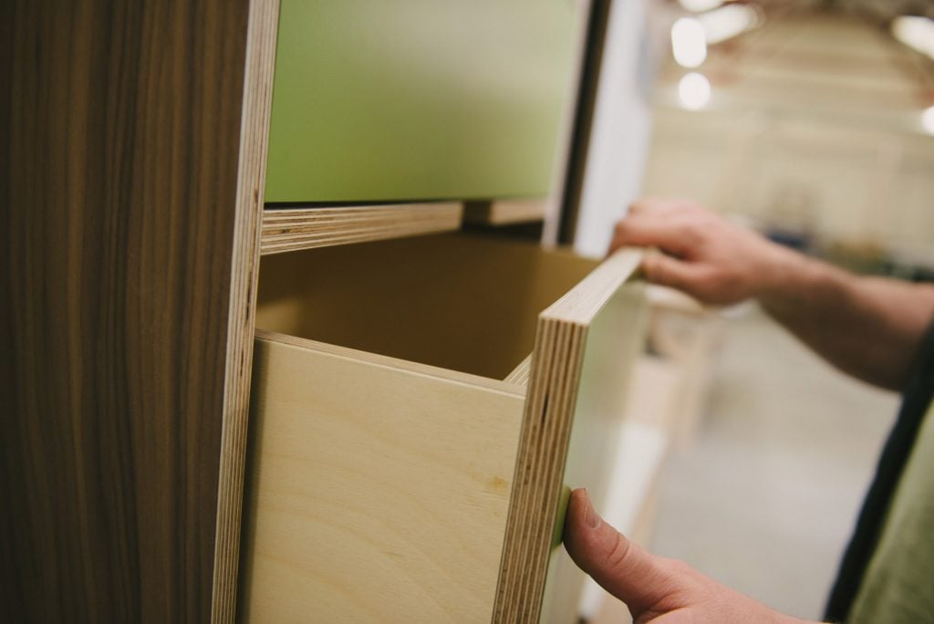 plywood kitchen cabinet