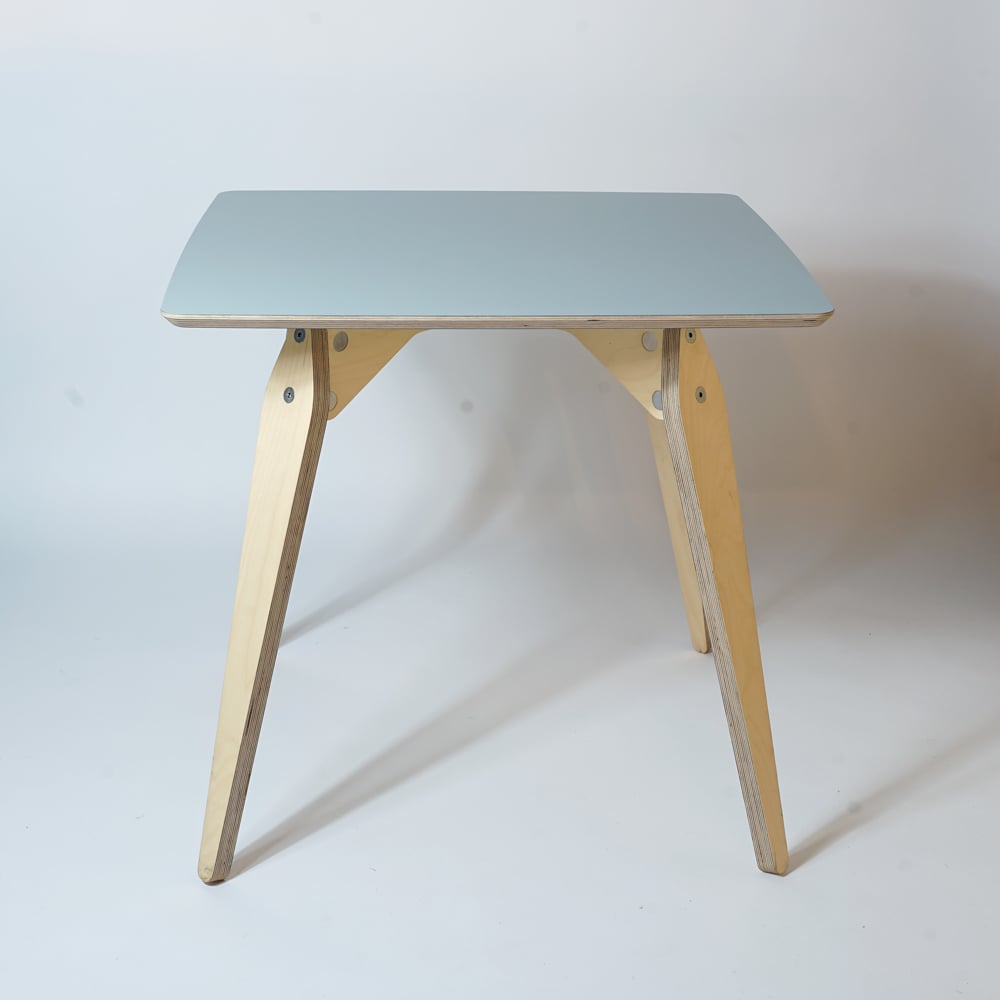 grey plywood dining table 