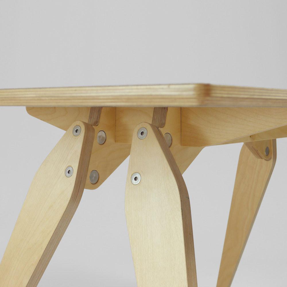 plywood desk detail