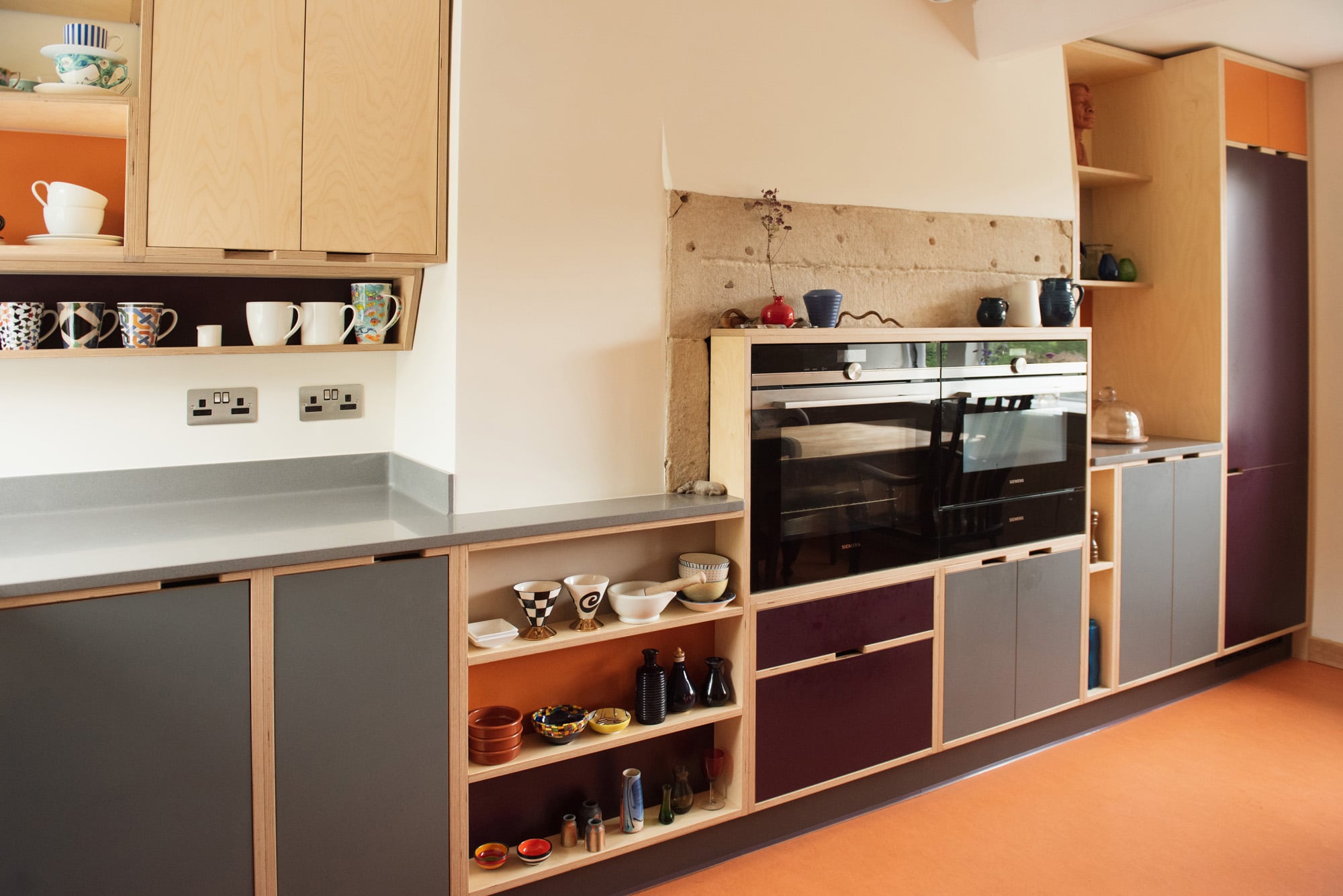 Quirky multicoloured handmade kitchen