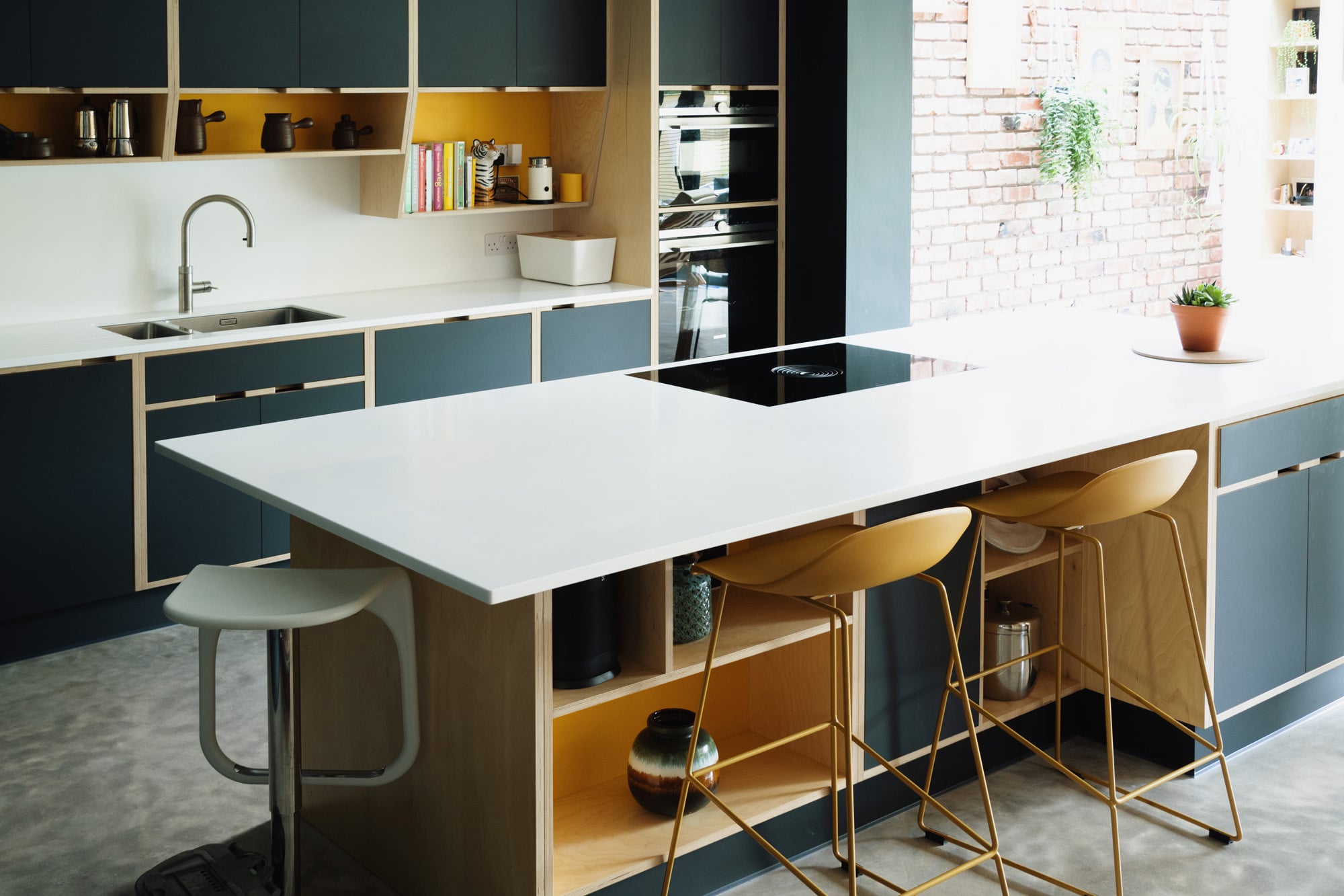 modern kitchen with island