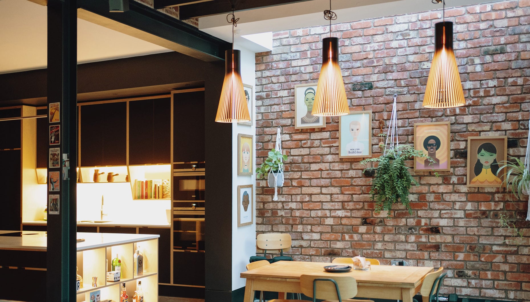 black laminated plywood kitchen