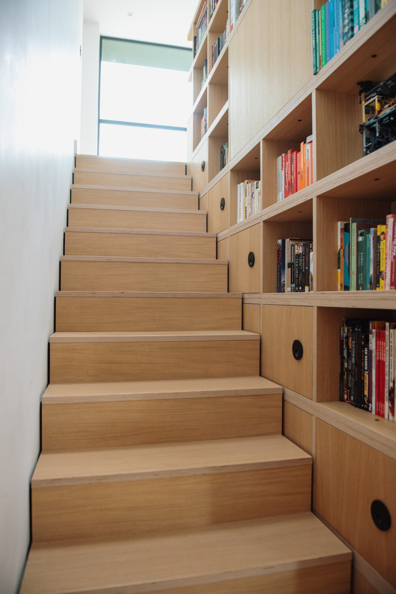 modern plywood staircase
