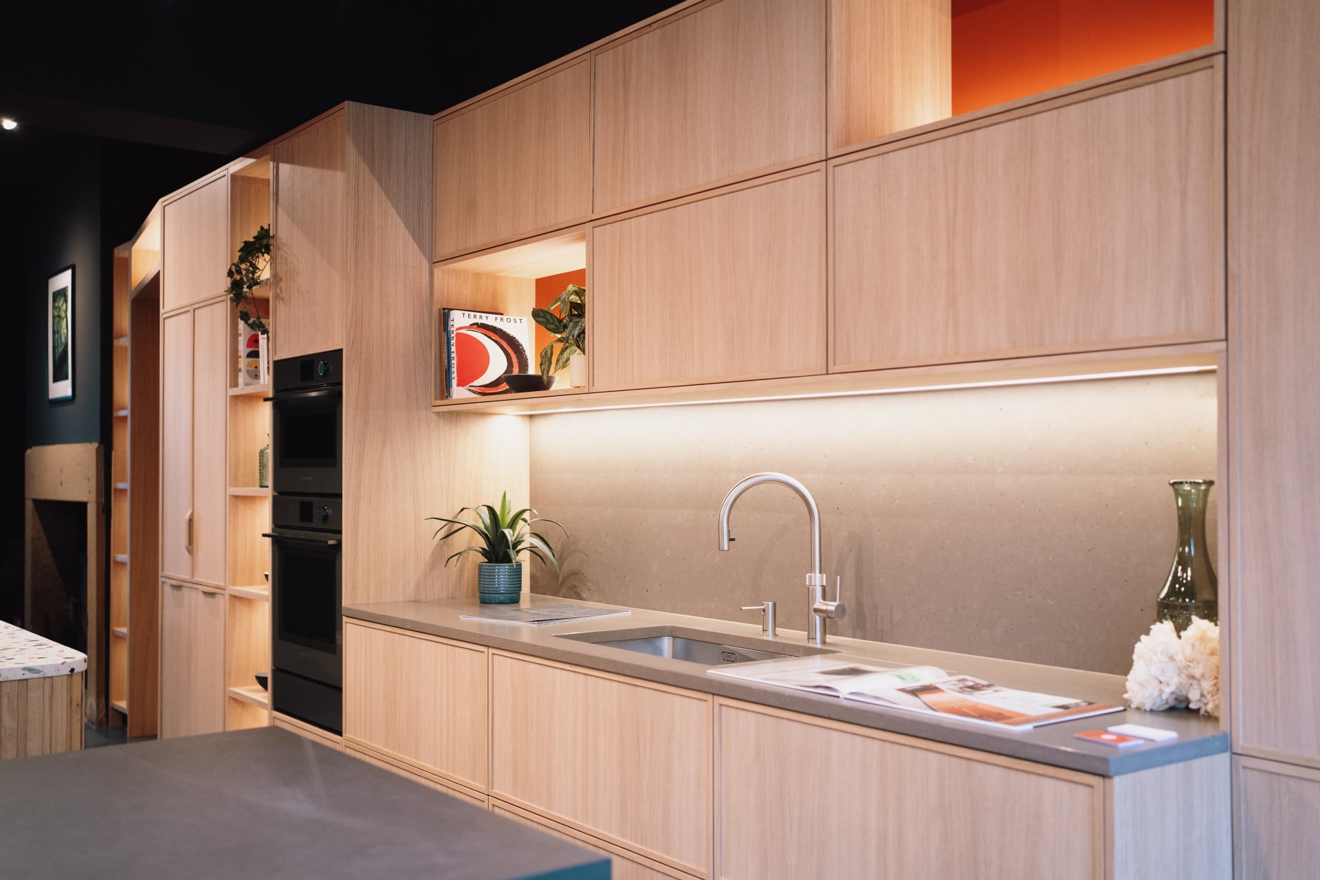 modern shaker kitchen showroom