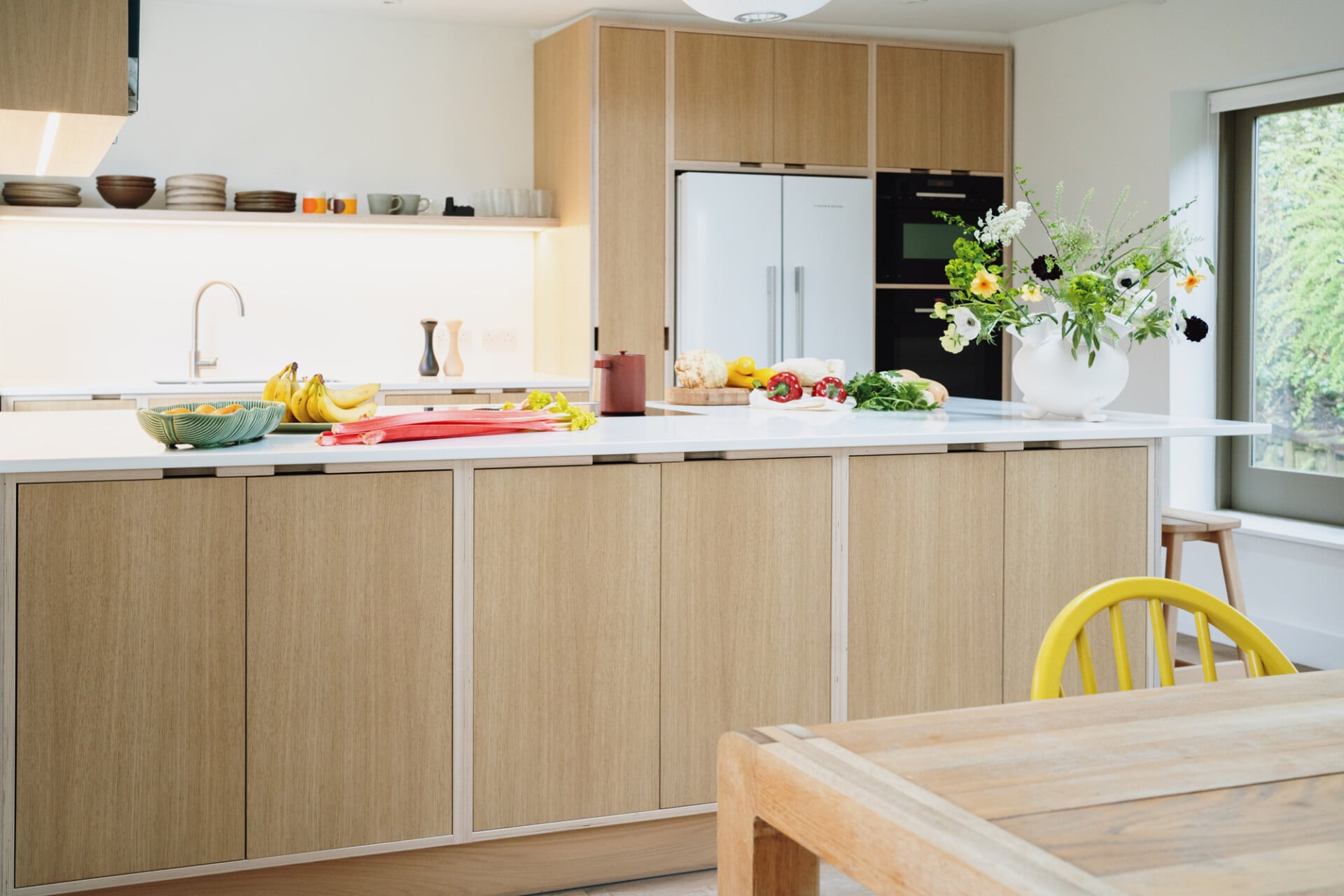scandinavian style kitchen in natural materials