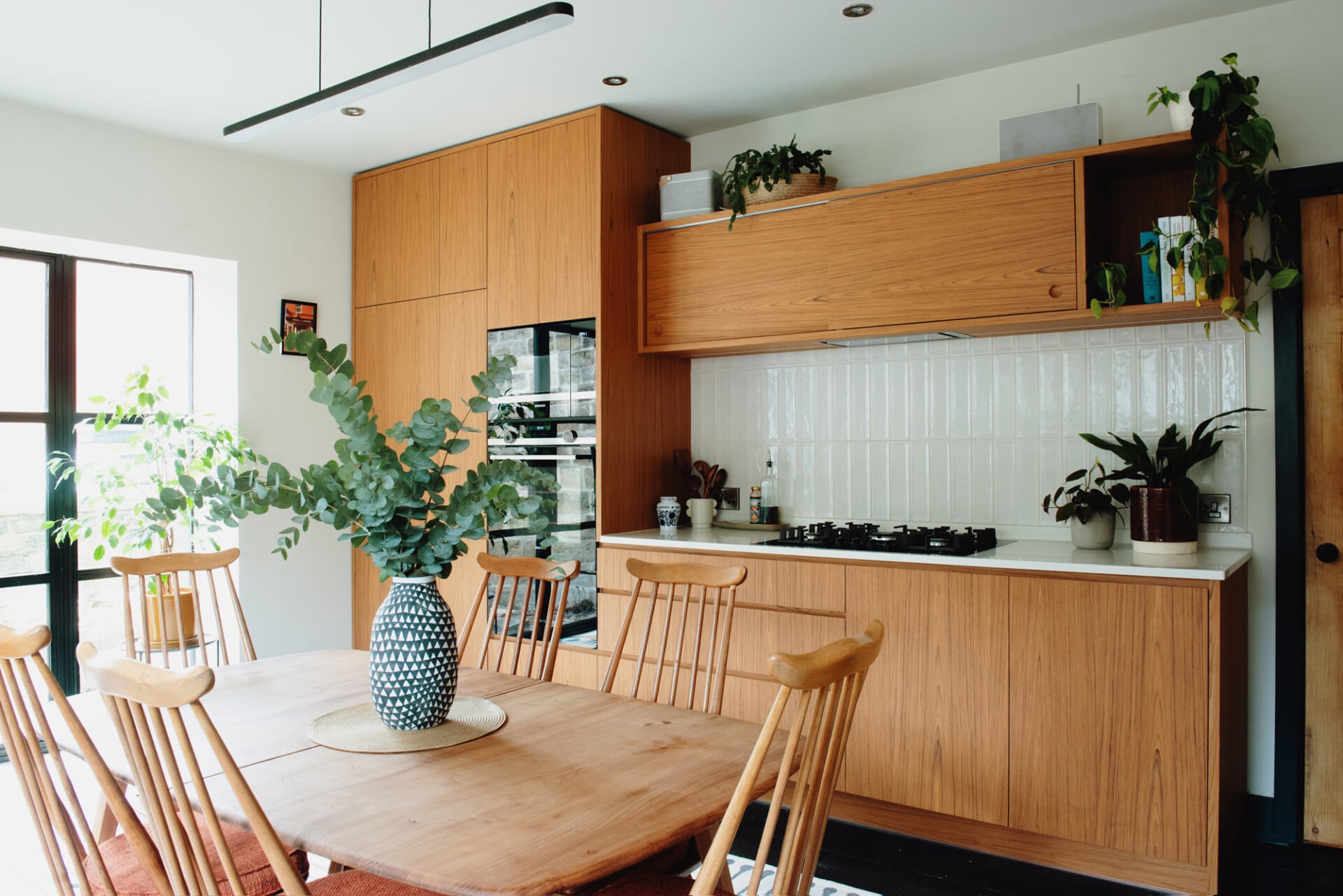 Teak veneered plywood kitchen 