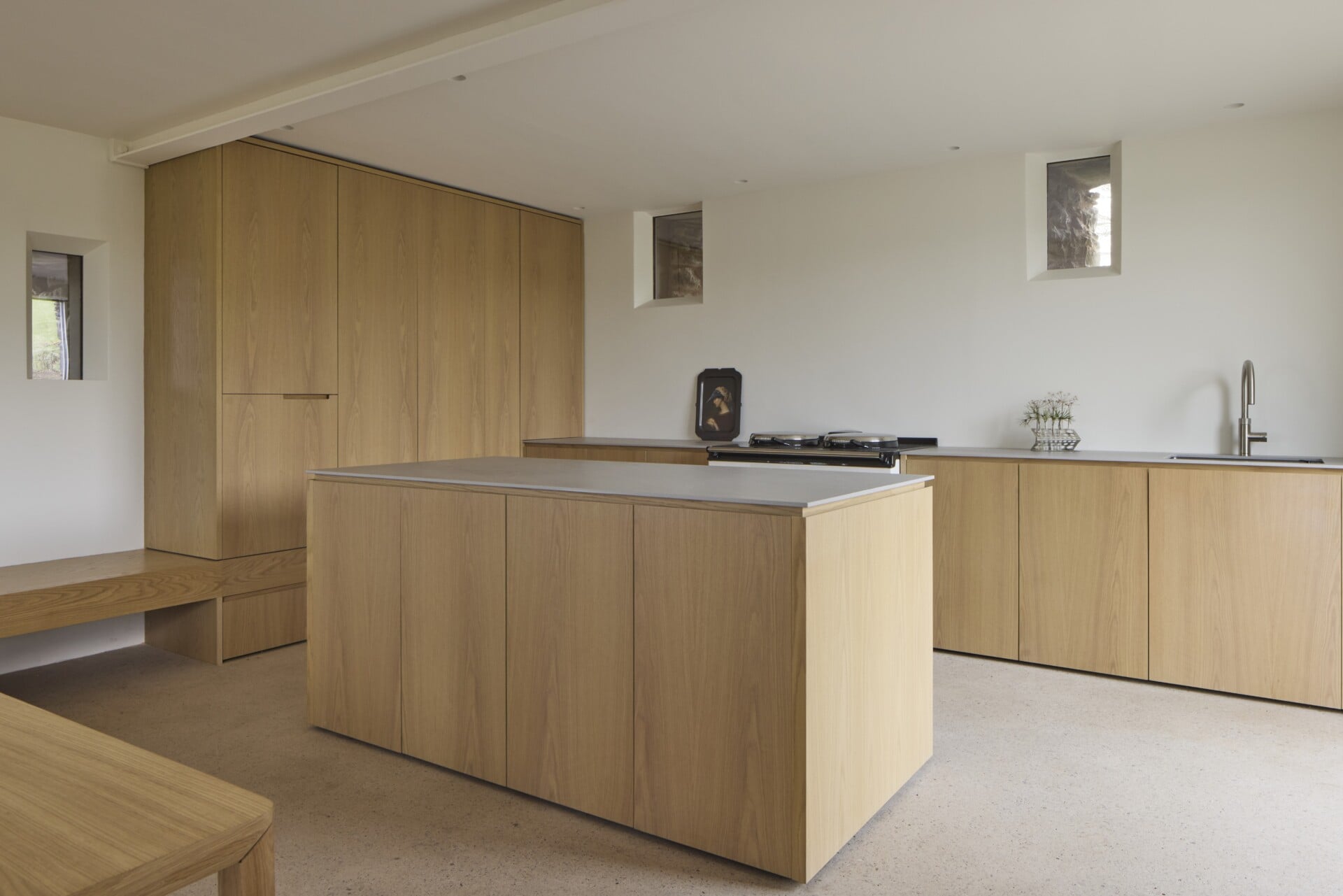 simple oak kitchen in scandi style